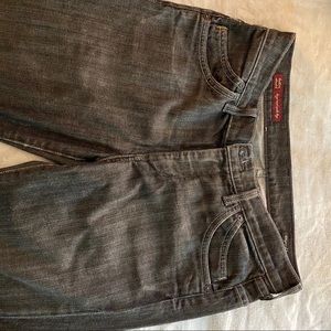 Dark grey black jeans wide leg high waist